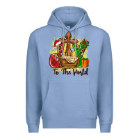 Colony Blue joy to the world Premium Hoodie - Zillion Design Studio