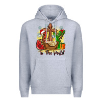 Heather Grey joy to the world Premium Hoodie - Zillion Design Studio