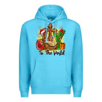 Ocean Blue joy to the world Premium Hoodie - Zillion Design Studio