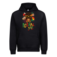 Black juneteenth afro messy bun postal girl Urban Hoodie - texasbilliewilder