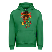 Emerald juneteenth afro messy bun postal girl Urban Hoodie - texasbilliewilder
