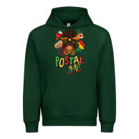 Forest Green juneteenth afro messy bun postal girl Urban Hoodie - texasbilliewilder