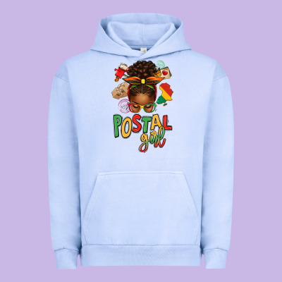 Juneteenth Afro Messy Bun Postal Girl Urban Hoodie Designed By Texasbilliewilder