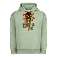 Pigment Oil Green juneteenth afro messy bun postal girl Urban Hoodie - texasbilliewilder