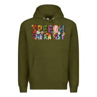 Army Green speech therapist Premium Hoodie - texasbilliewilder