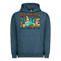 Pigment Midnight Navy But i think i love Fall most of all gnome Urban Hoodie - RanaPortraitStore