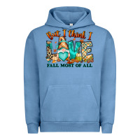 Pigment Pebble Blue But i think i love Fall most of all gnome Urban Hoodie - RanaPortraitStore