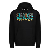 Black stronger than the storm Premium Hoodie - texasbilliewilder