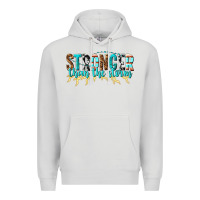 Dove Grey stronger than the storm Premium Hoodie - texasbilliewilder