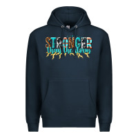 Navy stronger than the storm Premium Hoodie - texasbilliewilder