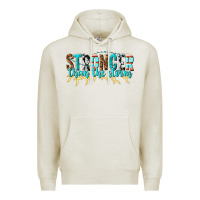 Oatmeal Heather stronger than the storm Premium Hoodie - texasbilliewilder