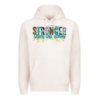 Pale Pink stronger than the storm Premium Hoodie - texasbilliewilder