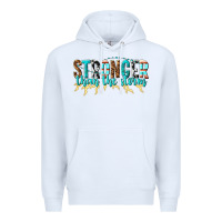 White stronger than the storm Premium Hoodie - texasbilliewilder