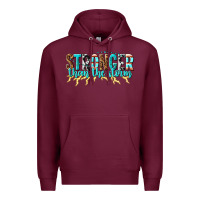 Burgundy stronger than the storm Premium Hoodie - texasbilliewilder