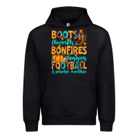 Black Boots flannels bonfires leggins American Football Urban Hoodie - RanaPortraitStore