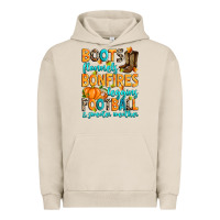 Pigment French Oak Boots flannels bonfires leggins American Football Urban Hoodie - RanaPortraitStore