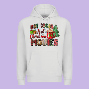 Hot Cocoa And Christmas Movies Premium Hoodie Designed By Zillion Design Studio