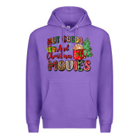 Purple hot cocoa and christmas movies Premium Hoodie - Zillion Design Studio