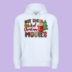 Hot Cocoa And Christmas Movies Premium Hoodie Designed By Zillion Design Studio