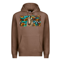 Chestnut Horse With Sunflowers Aztec And Cowhide Premium Hoodie - RanaPortraitStore