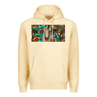 Pina Colada Horse With Sunflowers Aztec And Cowhide Premium Hoodie - RanaPortraitStore
