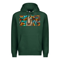 Horse With Sunflowers Aztec And Cowhide Premium Hoodie | Teevron