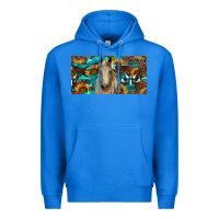 True Royal Horse With Sunflowers Aztec And Cowhide Premium Hoodie - RanaPortraitStore