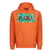 Carrot Turquoise and Daisy Mama Premium Hoodie - RanaPortraitStore