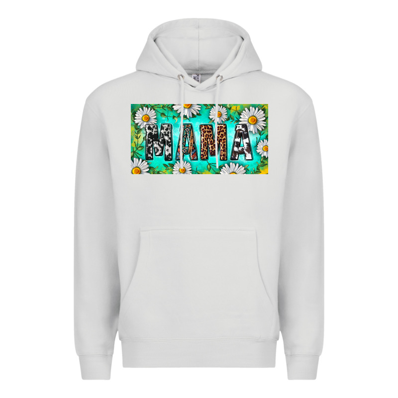 Turquoise And Daisy Mama Premium Hoodie by RanaPortraitStore | Teevron