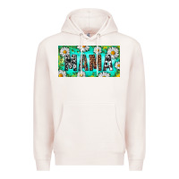 Pale Pink Turquoise and Daisy Mama Premium Hoodie - RanaPortraitStore