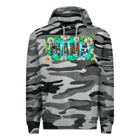 Slate Camo Turquoise and Daisy Mama Premium Hoodie - RanaPortraitStore