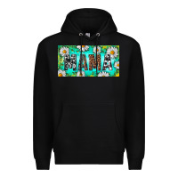 Black Turquoise and Daisy Mama Premium Hoodie - RanaPortraitStore