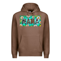 Chestnut Turquoise and Daisy Mama Premium Hoodie - RanaPortraitStore