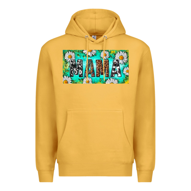 Turquoise And Daisy Mama Premium Hoodie by RanaPortraitStore | Teevron