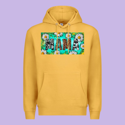 Premium Hoodie Turquoise and Daisy Mama