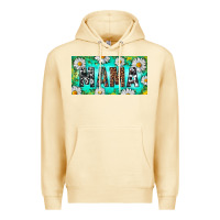 Pina Colada Turquoise and Daisy Mama Premium Hoodie - RanaPortraitStore