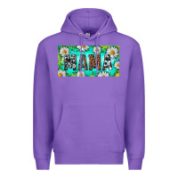 Purple Turquoise and Daisy Mama Premium Hoodie - RanaPortraitStore