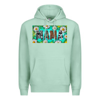 Seafoam Turquoise and Daisy Mama Premium Hoodie - RanaPortraitStore