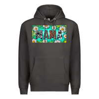 Smoke Turquoise and Daisy Mama Premium Hoodie - RanaPortraitStore