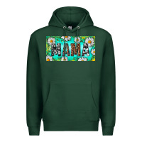 Sports Green Turquoise and Daisy Mama Premium Hoodie - RanaPortraitStore