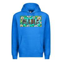 True Royal Turquoise and Daisy Mama Premium Hoodie - RanaPortraitStore