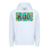 White Turquoise and Daisy Mama Premium Hoodie - RanaPortraitStore