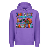 Purple the best memories are made camping Premium Hoodie - texasbilliewilder
