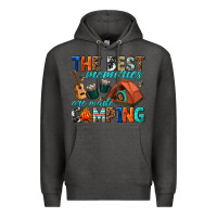 Charcoal Heather the best memories are made camping Premium Hoodie - texasbilliewilder