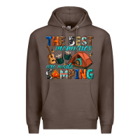 Coffee the best memories are made camping Premium Hoodie - texasbilliewilder