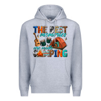 Heather Grey the best memories are made camping Premium Hoodie - texasbilliewilder