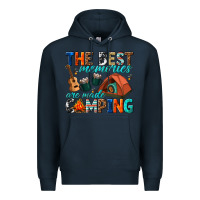 Navy the best memories are made camping Premium Hoodie - texasbilliewilder