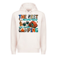 Pale Pink the best memories are made camping Premium Hoodie - texasbilliewilder