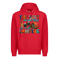 Red the best memories are made camping Premium Hoodie - texasbilliewilder