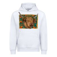 White Fall Cow Urban Hoodie - RanaPortraitStore